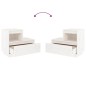vidaXL Mesita de noche madera maciza de pino blanco 60x34x51 cm vidaXL Mesita de noche madera maciza de pino blanco 60x34x51 cm