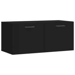vidaXL Armario de pared madera de ingeniería negro 80x36,5x35 cm