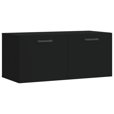 vidaXL Armario de pared madera de ingeniería negro 80x36,5x35 cm