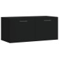 vidaXL Armario de pared madera de ingeniería negro 80x36,5x35 cm vidaXL Armario de pared madera de ingeniería negro 80x36,5x35 cm