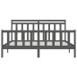 vidaXL Estructura de cama de madera maciza de pino gris 200x200 cm vidaXL Estructura de cama de madera maciza de pino gris 200x200 cm