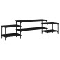 vidaXL Mueble para TV madera contrachapada negro 197x35x52 cm vidaXL Mueble para TV madera contrachapada negro 197x35x52 cm