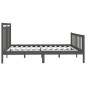 vidaXL Estructura de cama de madera maciza de pino gris 200x200 cm vidaXL Estructura de cama de madera maciza de pino gris 200x200 cm