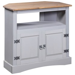 vidaXL Mesa consola Corona Range de pino mexicano gris 80x43x78 cm