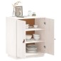 vidaXL Aparador de madera maciza de pino blanco 65,5x40x75 cm vidaXL Aparador de madera maciza de pino blanco 65,5x40x75 cm