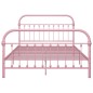 vidaXL Estructura de cama de metal rosa 140x200 cm