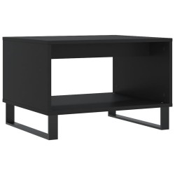 vidaXL Mesa de centro madera de ingeniería negra 60x50x40 cm