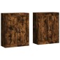 vidaXL Armarios de pared 2 uds madera de ingeniería roble ahumado vidaXL Armarios de pared 2 uds madera de ingeniería roble ahumado