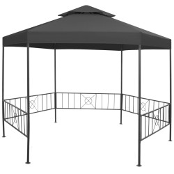 vidaXL Cenador de jardín gris antracita 323x275x265 cm