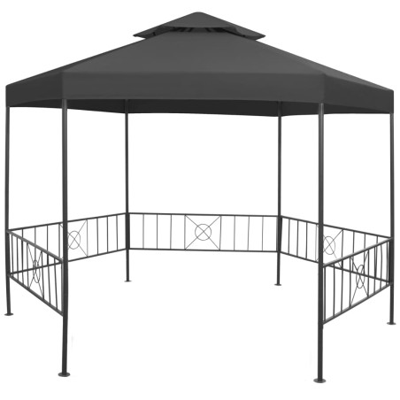vidaXL Cenador de jardín gris antracita 323x275x265 cm