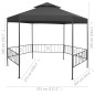 vidaXL Cenador de jardín gris antracita 323x275x265 cm