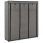 Armario con compartimentos y varillas tela gris 150x45x175 cm Armario con compartimentos y varillas tela gris 150x45x175 cm