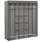 Armario con compartimentos y varillas tela gris 150x45x175 cm Armario con compartimentos y varillas tela gris 150x45x175 cm
