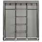Armario con compartimentos y varillas tela gris 150x45x175 cm Armario con compartimentos y varillas tela gris 150x45x175 cm