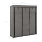 Armario con compartimentos y varillas tela gris 150x45x175 cm Armario con compartimentos y varillas tela gris 150x45x175 cm