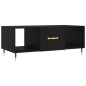 vidaXL Mesa de centro madera contrachapada negro 102x50x40 cm vidaXL Mesa de centro madera contrachapada negro 102x50x40 cm