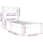 vidaXL Estructura de cama de madera maciza de pino negro 90x200 cm
