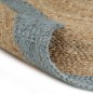 vidaXL Alfombra hecha a mano de yute con borde verde oliva 90 cm vidaXL Alfombra hecha a mano de yute con borde verde oliva 90 cm