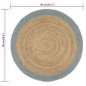 vidaXL Alfombra hecha a mano de yute con borde verde oliva 90 cm vidaXL Alfombra hecha a mano de yute con borde verde oliva 90 cm
