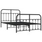 vidaXL Estructura de cama con cabecero y pie metal negro 120x190 cm vidaXL Estructura de cama con cabecero y pie metal negro 120x190 cm