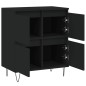 vidaXL Aparador de madera contrachapada negro 60x35x70 cm