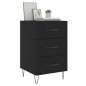 vidaXL Mesita de noche madera de ingeniería negro 40x40x66 cm vidaXL Mesita de noche madera de ingeniería negro 40x40x66 cm