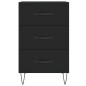vidaXL Mesita de noche madera de ingeniería negro 40x40x66 cm vidaXL Mesita de noche madera de ingeniería negro 40x40x66 cm