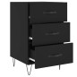 vidaXL Mesita de noche madera de ingeniería negro 40x40x66 cm vidaXL Mesita de noche madera de ingeniería negro 40x40x66 cm
