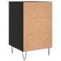 vidaXL Mesita de noche madera de ingeniería negro 40x40x66 cm vidaXL Mesita de noche madera de ingeniería negro 40x40x66 cm