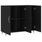 vidaXL Aparador de madera de ingeniería negro 90x34x80 cm