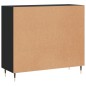 vidaXL Aparador de madera de ingeniería negro 90x34x80 cm