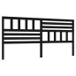 vidaXL Cabecero de cama madera maciza de pino negro 206x4x100 cm vidaXL Cabecero de cama madera maciza de pino negro 206x4x100 cm