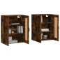 vidaXL Armarios de pared 2 uds madera de ingeniería roble ahumado vidaXL Armarios de pared 2 uds madera de ingeniería roble ahumado