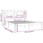 vidaXL Estructura de cama madera de pino marrón miel King 150x200 cm vidaXL Estructura de cama madera de pino marrón miel King 150x200 cm