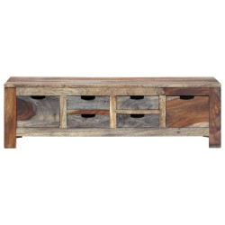 vidaXL Mesa de centro madera maciza de sheesham gris 100x50x30 cm