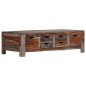 vidaXL Mesa de centro madera maciza de sheesham gris 100x50x30 cm vidaXL Mesa de centro madera maciza de sheesham gris 100x50x30 cm