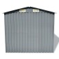 vidaXL Caseta de jardín de metal 204x132x186 cm gris