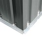 vidaXL Caseta de jardín de metal 204x132x186 cm gris
