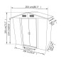 vidaXL Caseta de jardín de metal 204x132x186 cm gris