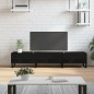 vidaXL Mueble de TV madera de ingeniería negro 150x36x30 cm vidaXL Mueble de TV madera de ingeniería negro 150x36x30 cm