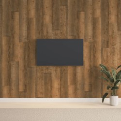 vidaXL Paneles de pared con aspecto de madera PVC marrón 2,06 m²