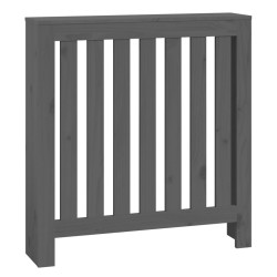 vidaXL Cubierta de radiador madera maciza de pino gris 79,5x19x84 cm