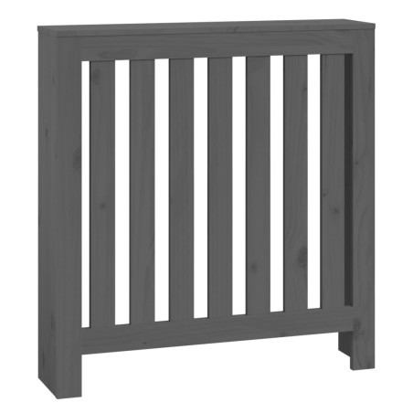 vidaXL Cubierta de radiador madera maciza de pino gris 79,5x19x84 cm