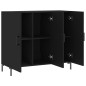 vidaXL Aparador de madera de ingeniería negro 90x34x80 cm vidaXL Aparador de madera de ingeniería negro 90x34x80 cm