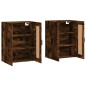 vidaXL Armarios de pared 2 uds madera de ingeniería roble ahumado vidaXL Armarios de pared 2 uds madera de ingeniería roble ahumado