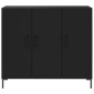 vidaXL Aparador de madera de ingeniería negro 90x34x80 cm vidaXL Aparador de madera de ingeniería negro 90x34x80 cm