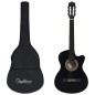 vidaXL Set de guitarra clásica occidental 12 pzas 6 cuerdas negra 38" vidaXL Set de guitarra clásica occidental 12 pzas 6 cuerdas negra 38"