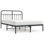 vidaXL Estructura de cama con cabecero metal negro 140x200 cm vidaXL Estructura de cama con cabecero metal negro 140x200 cm