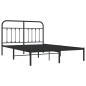 vidaXL Estructura de cama con cabecero metal negro 140x200 cm vidaXL Estructura de cama con cabecero metal negro 140x200 cm