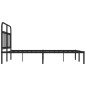 vidaXL Estructura de cama con cabecero metal negro 140x200 cm vidaXL Estructura de cama con cabecero metal negro 140x200 cm